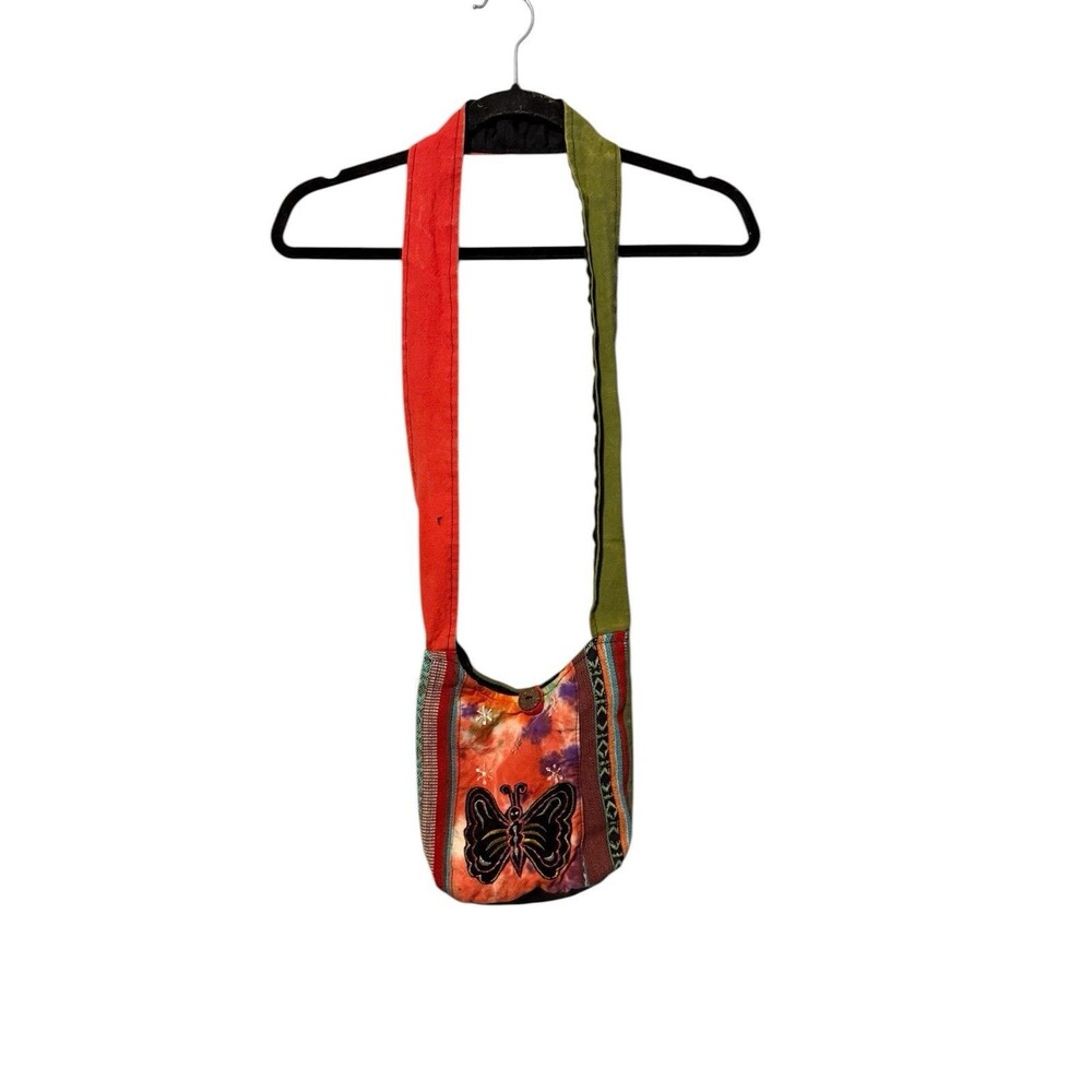 Colorblock Cotton Crossbody Purse Utility Streetwear Minimalist Bag